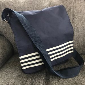 Jean Paul Gaultier Messenger Bag Black Nylon Crossbody Striped Streetwear NWT Jean Paul Gaultier Navy Cloth Messenger Bag with Stripe Detail main image 4